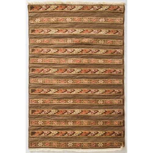 Interesting Horizontal Patterned Handmade Rug