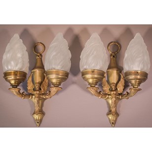 Classical Style Pair Of Wall Lamps ...