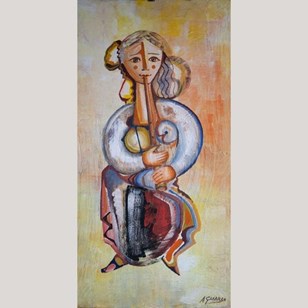 Woman With Flute By Alejandro Giner...