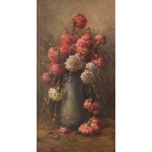 Still Life With Hydrangeas - Oil On Canvas