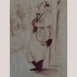The Waiter - Caricature – Ink Drawi...