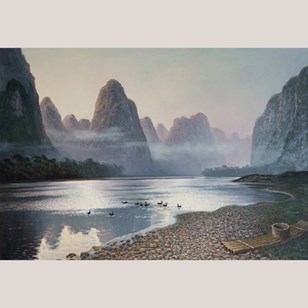 Tranquil Dawn On The Li River – Mis...
