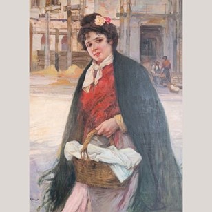 The Flower Seller – 19Th Century Oi...