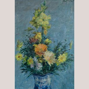 Floral Still Life – Original Oil On...