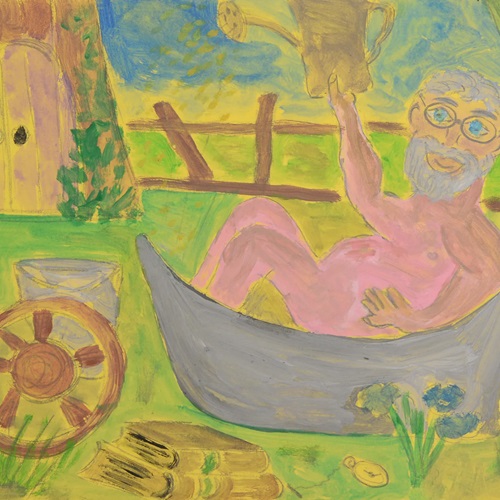 Portrait - Man In A Bath