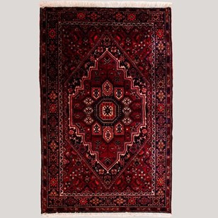 Vintage Persian Hamadan Rug – Hand-...