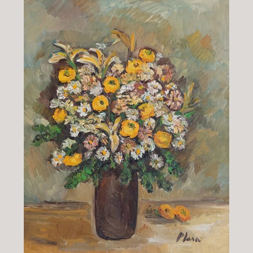 Radiant Blooms In Golden Light – Floral Still Life