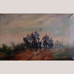 Cavalry Patrol At Dawn – J. Cusachs...