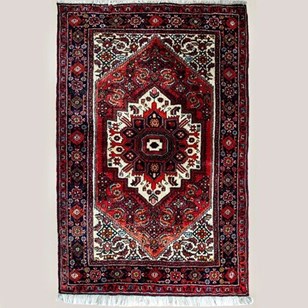 Hand-Knotted Vintage Persian Heriz ...