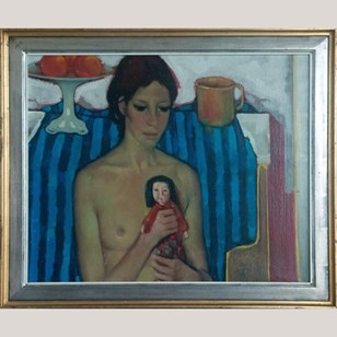 Seated Nude With Doll – Signed Calo...