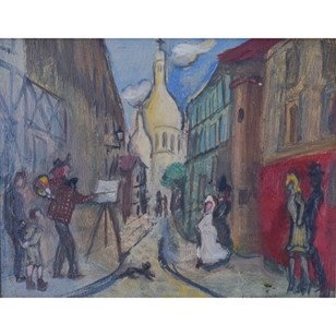 Montmartre Scene - Style Of Michel ...