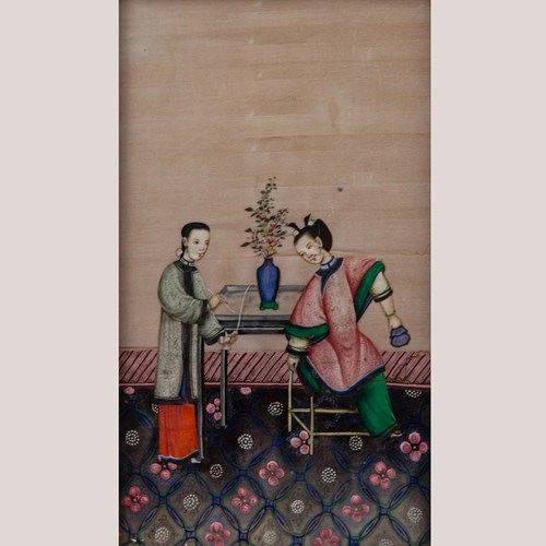 Chinese Interior Scene – Qing Dynasty School