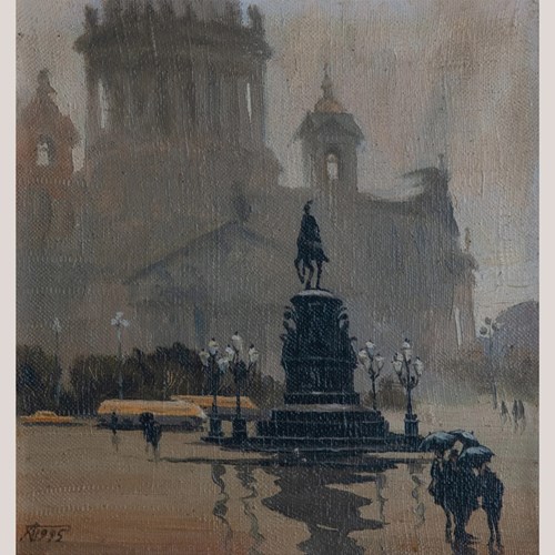 Equestrian Monument In The Mist – Follower Boris Alexeyevich Semyonov