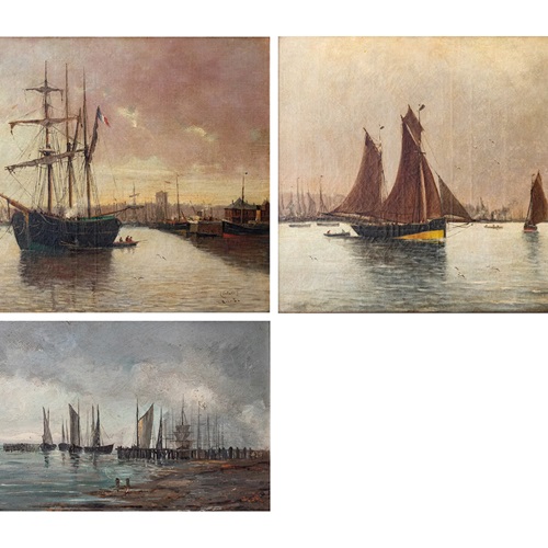 Collection Of Three 19Th Century Marine Paintings