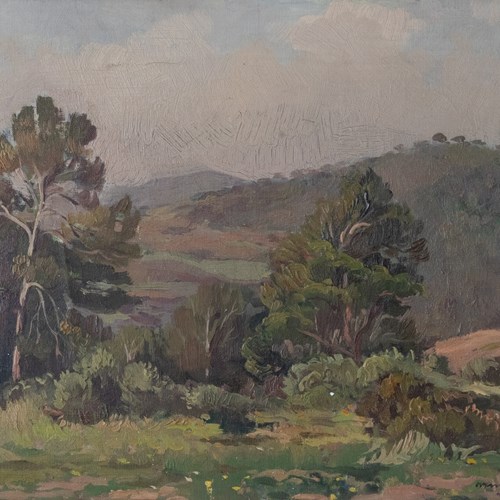 Catalan Landscape - Signed Framed Oil On Canvas