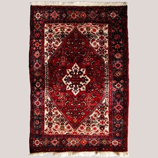 Vintage Persian Hamadan Rug – Hand-...