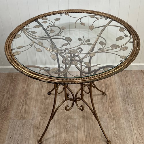 1950S Leaf Table With Glass Top