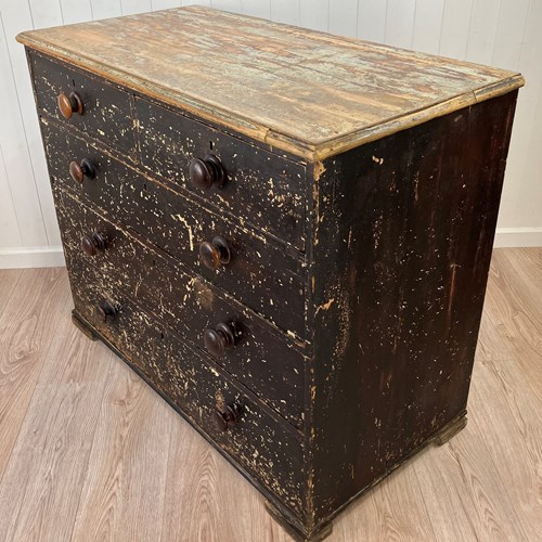 Large 19Th Century Chest Of Drawers