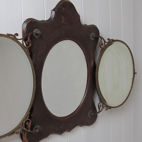 Victorian tri-fold wall mirror