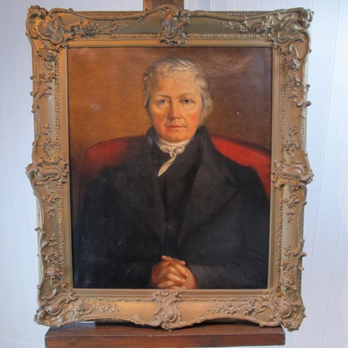 Large Victorian portrait of a gentleman