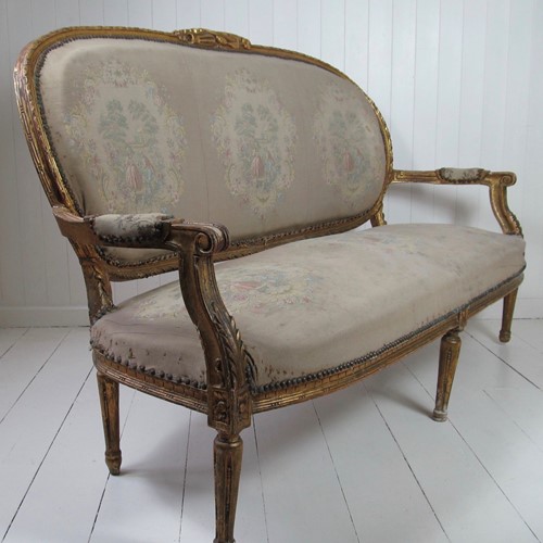 19th century French giltwood sofa