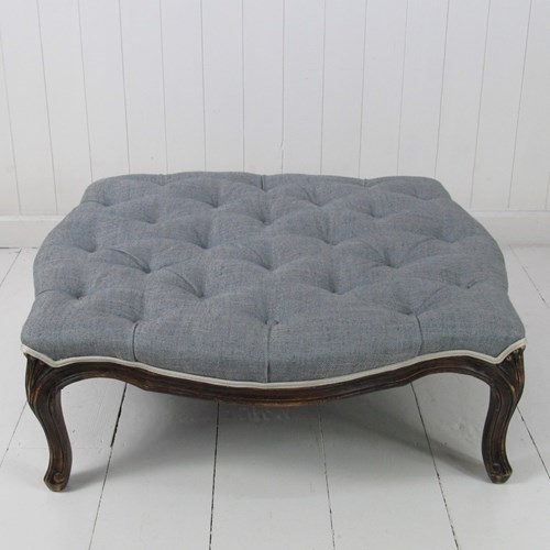 French Buttoned Footstool