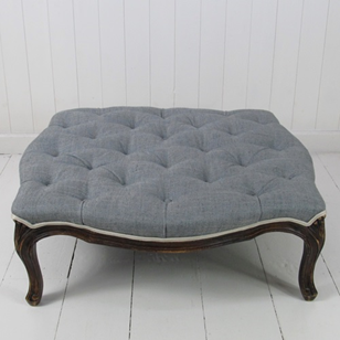French Buttoned Footstool