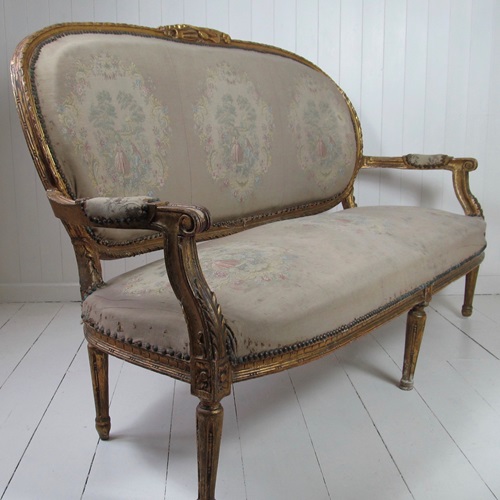 19Th Century French Giltwood Sofa