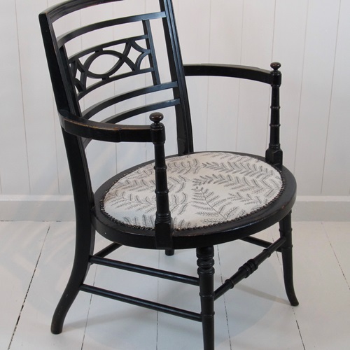 Small Edwardian Ebonised Chair