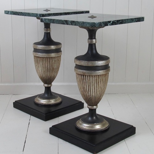 Pair Of Marble Top Side Tables