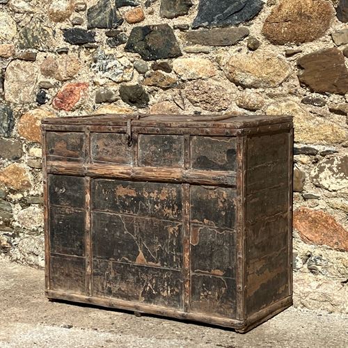 Large Antique Tibetan Trunk 