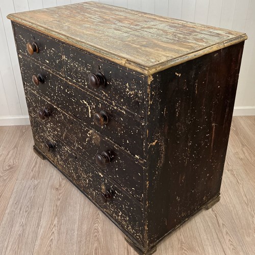 Large 19Th Century Chest Of Drawers