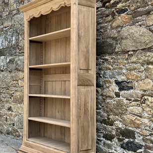 Large Open Oak Bookcase