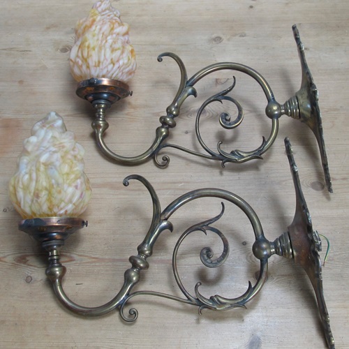 Pair Of Large Art Nouveau Wall Lights