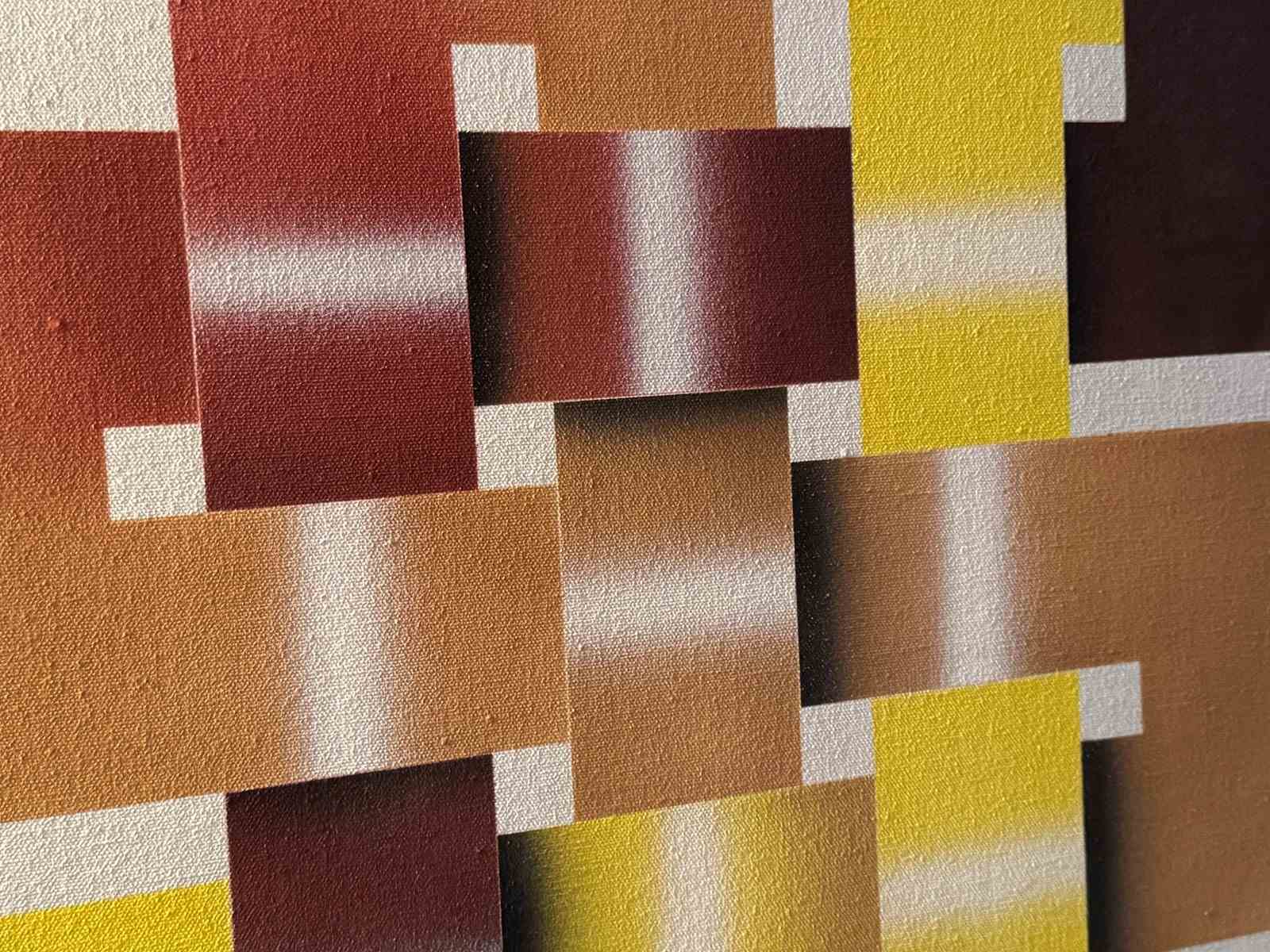 American Abstract Oil On Canvas C 1970S/80S - The Hoarde Vintage