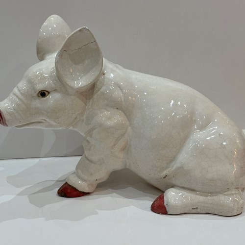 Vintage Italian Ceramic Pig