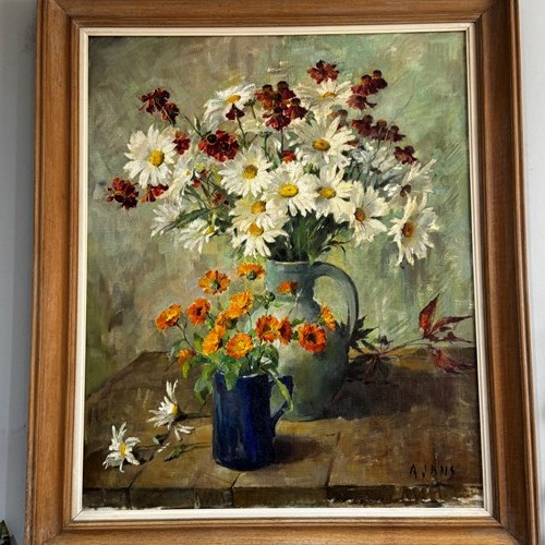 Large Belgian Floral Still Life