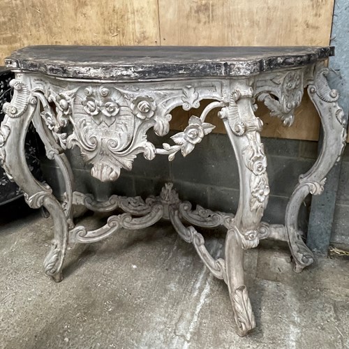 Decorative Italian Highly Carved Console