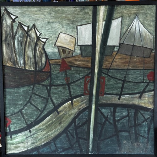 Harbour With Net Houses By C Hall