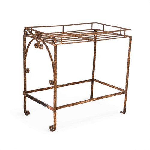 Estate Made Late 19Th/Early 20Th Century Wrought Iron Garden Rack
