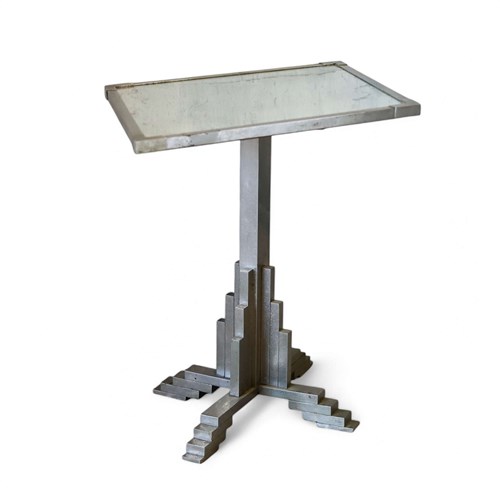 Diamond Shaped Art Deco Style Mirrored Table