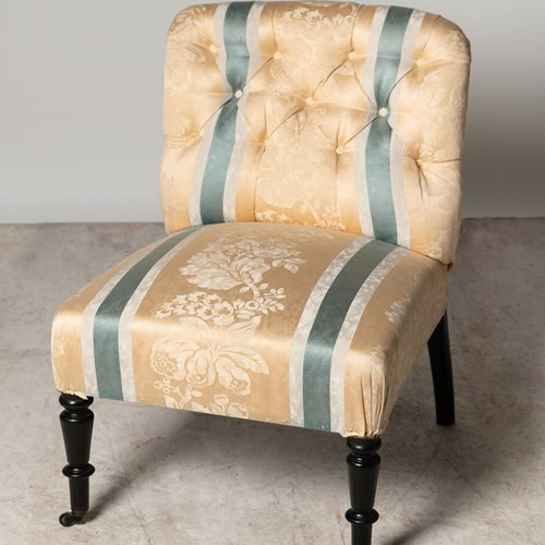 French Slipper Chair, For Upholstery
