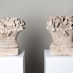 Pair Of 18Th Century Carved Stone B...