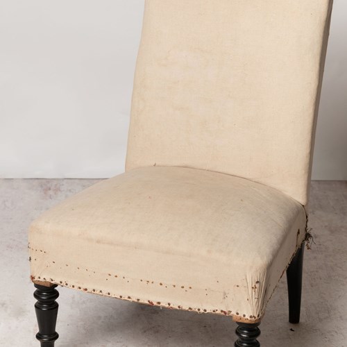 Antique French Napoleon III Slipper Chair