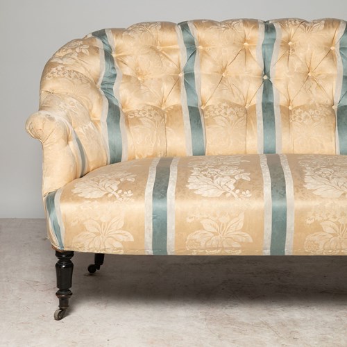 Antique French Napoleon III Sofa, For Upholstery
