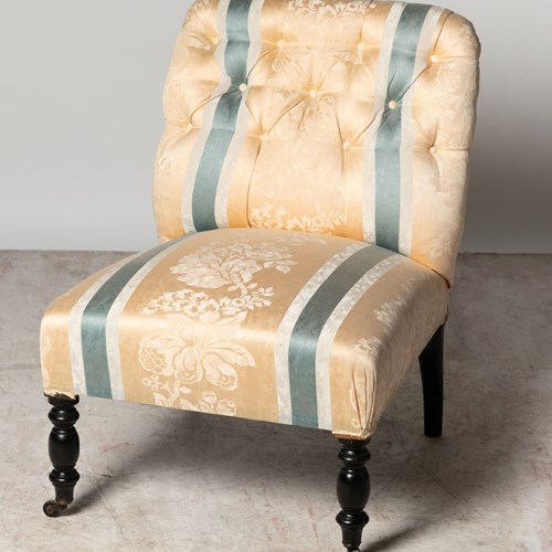 French Slipper Chair, For Upholstery