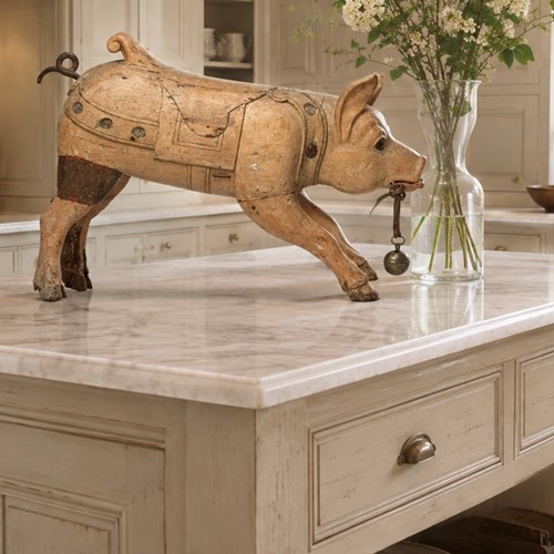 Antique French Carousel Pig