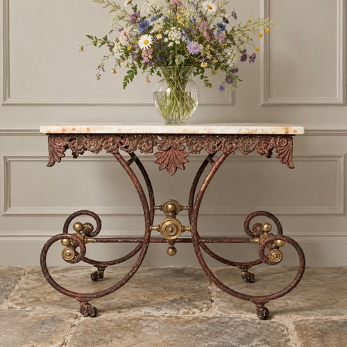 Antique French Butchers Table