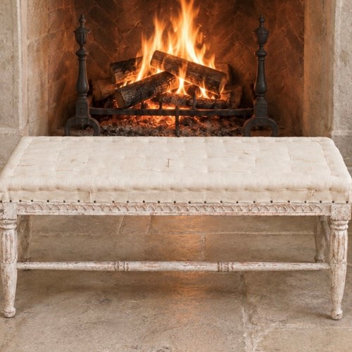 Antique Swedish Stool – Small Bench