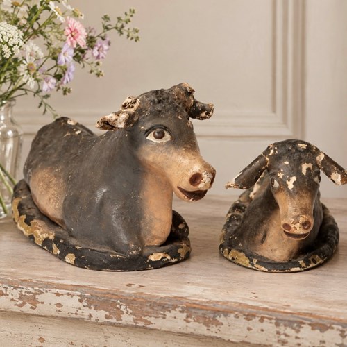 Papier-Mâché Cows 